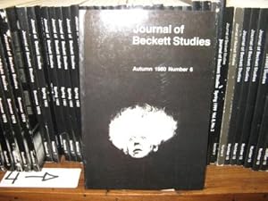 Seller image for Journal of Beckett Studies; Autumn 1980, Number 6 for sale by PsychoBabel & Skoob Books