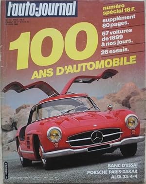 L'auto-journal. N° 11, 15 juin 1984. 100 ans d'automobile.