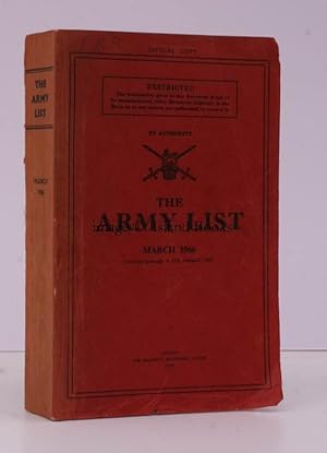 Image du vendeur pour The Army List. March 1966. Corrected generally to 15 February 1966. BRIGHT, CLEAN COPY mis en vente par Island Books