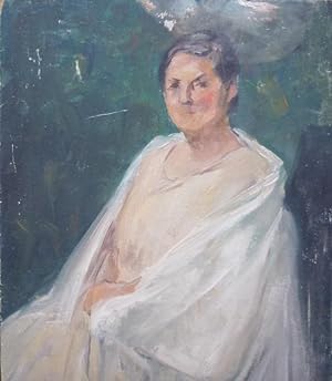 Bildnis einer Dame (Familie Reinhart, Winterthur). Oel auf Karton