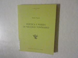 Bild des Verkufers fr Poetica e Poesia di Niccolo Tommaseo. L'Ippogrifo 19. zum Verkauf von Antiquariat Bookfarm