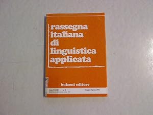 Seller image for Rassegna Italiana di Linguistica Applicata. Anno XXVIII n. 2 Maggio-Agosto 1996. for sale by Antiquariat Bookfarm