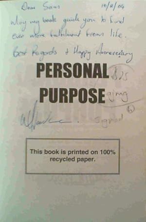 Bild des Verkufers fr Personal Purpose - an invitation to search and find your life's purpose zum Verkauf von Chapter 1