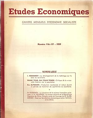 Etudes économiques 116-117. 1959