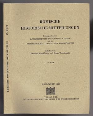 Immagine del venditore per Rmische historische Mitteilungen venduto da Antikvariat Valentinska