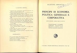 Seller image for Principii di Economia Politica Generale e Corporativa. Sesta Edizione compltamenta rifatta for sale by Antikvariat Valentinska