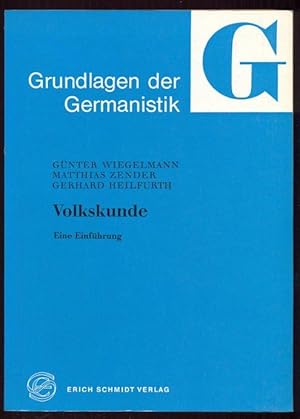 Immagine del venditore per Volkskunde. Eine Einfhrung. Grundlagen der Germanistik 12 venduto da Antikvariat Valentinska