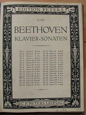 Beethoven Klavier-Sonaten, op. 26 As dur, Edition Peters N° 4012 + op. 27 Es dur, N° 4013 AB + be...