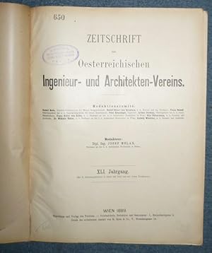 Zeitschrift des Österreichischen Ingenieur- und Architekten-Vereins. XLI. Jg. 1889