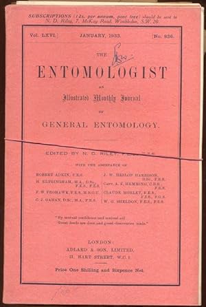 The Entomologist: An Illustrated Monthly Journal of General Entomology; Volume 66, 12 Hefte [mit ...