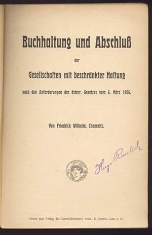 Buchhaltung und Abschluss der Gesellschaften mit beschränkter Haftung nach den Anforderungen des ...