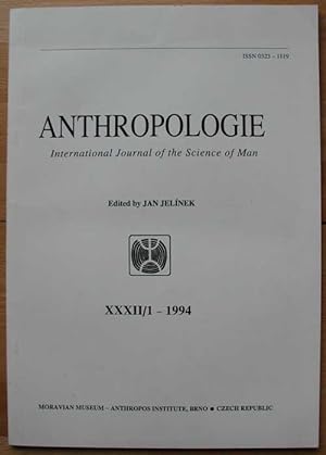 Bild des Verkufers fr Anthropologie XXXII/1 - 1994. International Journal fo the Science of Man zum Verkauf von Antikvariat Valentinska