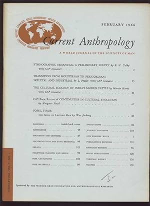 Seller image for Current Anthropology: A World Journal of the Sciences of Man; Vol. 7 * No. 1 * February 1966 for sale by Antikvariat Valentinska