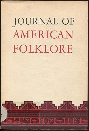Bild des Verkufers fr Journal of American Folklore; Vol. 79, No. 314, October-December 1966 zum Verkauf von Antikvariat Valentinska