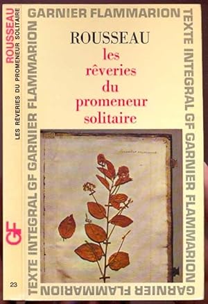 Jean-Jacques Rousseau. Les reveries du promeneur solitaire GF 23