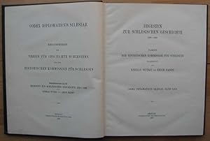 Bild des Verkufers fr Regesten zur schlesichen Geschichte 1338-1342. Namens der historischen Kommission fr Schlesien [= Codex Diplomaticus Silesiae; XXX] zum Verkauf von Antikvariat Valentinska