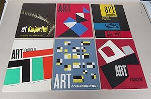 Art d'aujourd'hui. Revue d'art contemporain, série 5; 1, 2-3, 4-5, 6, 7, 8 [komplett]