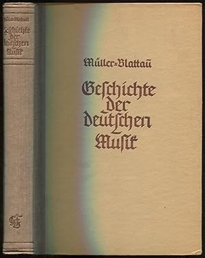 Imagen del vendedor de Geschichte der deutschen Musik. Mit zahlreichen Notenbeispielen a la venta por Antikvariat Valentinska