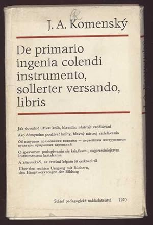 Seller image for De primario ingenia colendi instrumento, sollerter versando, libris. 1650-1970 for sale by Antikvariat Valentinska