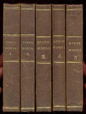 The Works of Lord Byron. Compelete in five volumes. Mit fünf Frontispizstichen. 5 Bände