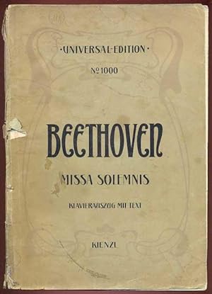 Image du vendeur pour L. v. Beethoven. Missa Solemnis D-Dur, op. 123; Universal-Edition No 1000 mis en vente par Antikvariat Valentinska