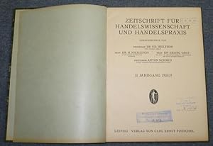 Imagen del vendedor de Zeitschrift fr Handelswissenschaft und Handelspraxis. 11. Jg. 1918/19 a la venta por Antikvariat Valentinska