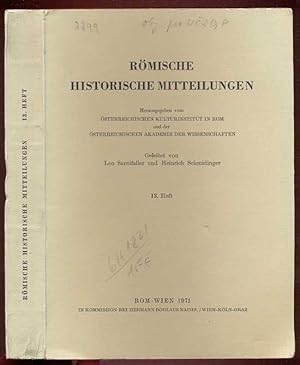 Bild des Verkufers fr Rmische historische Mitteilungen. 13. Heft zum Verkauf von Antikvariat Valentinska