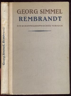 Imagen del vendedor de Rembrandt. Ein kunstphilosophischer Versuch. Zweite Auflage a la venta por Antikvariat Valentinska