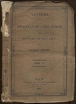 Bild des Verkufers fr Letters and Journals of Lord Byron: With Notices of his Life by Thomas Moore. Part I zum Verkauf von Antikvariat Valentinska