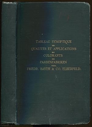 Imagen del vendedor de Tableau synoptique des qualits et applications des colorants des Farbenfabriken vorm. Friedr. Bayer & Co. Elberfeld a la venta por Antikvariat Valentinska