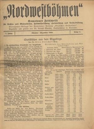 "Nordwestböhmen". Komotauer Zeitschrift für Archiv- und Musealwesen, Heimatforschung, Heimatschut...