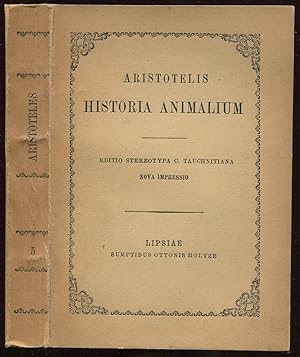 Aristotelous Peri zoon historia = Aristotelis Historia animalium. Ad optimorum librorum fidem. Ac...