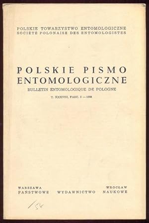 Polskie pismo entomologiczne. Bulletin entomologique de Pologne. T. XXXVIII, Fasc 3 - 1968