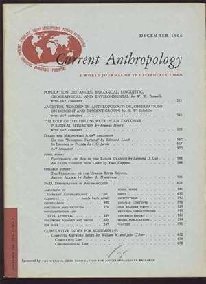 Seller image for Current Anthropology: A World Journal of the Sciences of Man; Vol. 7 * No. 5 * December 1966 for sale by Antikvariat Valentinska