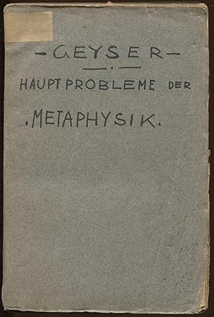 Imagen del vendedor de Einige Hauptprobleme der Metaphysik. Mit besonderen Bezugnahme auf die Kritik Kants a la venta por Antikvariat Valentinska