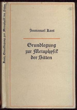 Seller image for Grundlegung zur Metaphysik der Sitten for sale by Antikvariat Valentinska