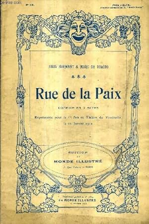 Seller image for RUE DE LA PAIX COMEDIE EN TROIS ACTES - N19. for sale by Le-Livre