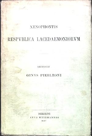 Bild des Verkufers fr Xenophontis Respublica Lacedaemoniorum zum Verkauf von books4less (Versandantiquariat Petra Gros GmbH & Co. KG)