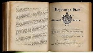 Regierungs-Blatt für das Königreich Bayern 1872. Nr. 1 bis 92. (5. Januar bis 31. Dezember 1872.