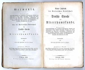 Neues Jahrbuch der Berlinischen Gesellschaft für deutsche Sprache und Alterthumskunde. Enthaltend...