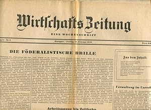 Wirtschaftszeitung. Eine Wochenschrift. Jahrgang 3, Nr. 8.