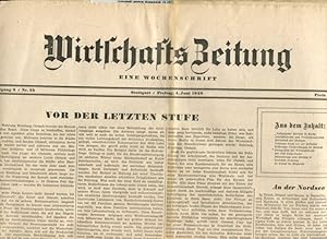 Wirtschaftszeitung. Eine Wochenschrift. Jahrgang 3, Nr. 23.