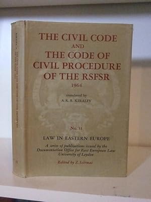 Immagine del venditore per The Civil Code and The Code of Civil Procedure of the RSFSR 1964. Law in Eastern Europe. No. 11 venduto da BRIMSTONES