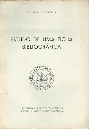 ESTUDO DE UMA FICHA BIBLIOGRÁFICA