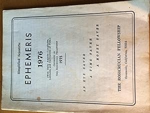 Seller image for Simplified Scientific Ephemeris 1976 ( With Daily Aspects-Longitutes, Latitudes and Declinations of Pluto) for sale by H&G Antiquarian Books