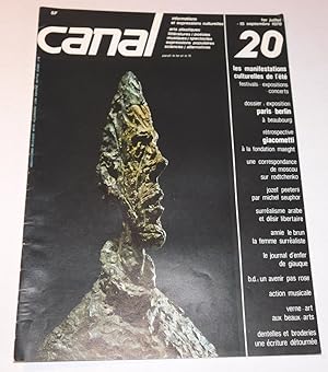 Image du vendeur pour CANAL 20: (Journal d'informations culturelles). 1er juillet-15 septembre 1978. (Cover title) mis en vente par Blue Mountain Books & Manuscripts, Ltd.