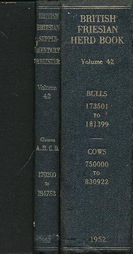 Image du vendeur pour The Herd Book of the British Friesian Cattle Society. Volume 42. 1952. 2 volume set mis en vente par Barter Books Ltd