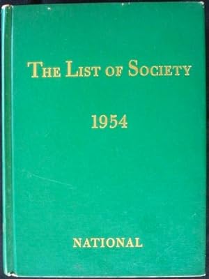 THE LIST OF SOCIETY 1954 NATIONAL