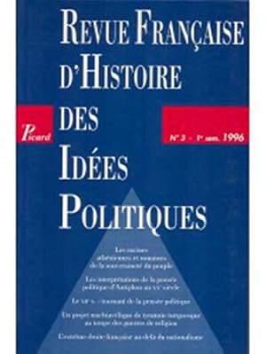 Image du vendeur pour Revue franaise d'histoire des ides politiques, numro 3 mis en vente par JLG_livres anciens et modernes