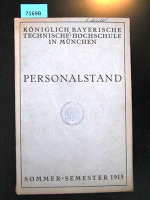 Personalstand. Im Sommer-Semester 1915.